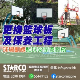 STARCO UDBKHP 更換籃球板及保養工程